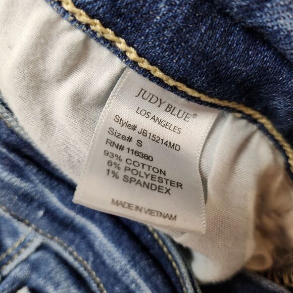 Judy Blue Denim Shorts Cutoff Ripped Distressed 5 Pocket Sz S Casual JB15214MD - Picture 6 of 10